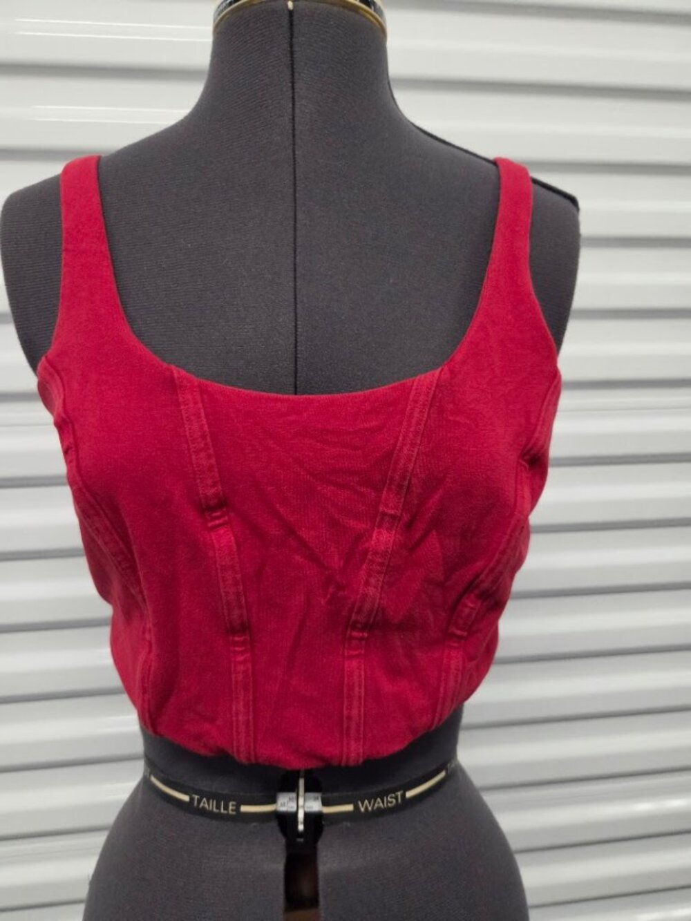 Wild Fable Red Tank Top Cropped Corset Style Size M Medium